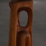 Large wooden sculpture "Woman" by Ole Wettergren, Danish modern, 1970s.