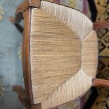 Suite of 8 Louis Philippe straw chairs