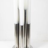 Lampe de pied ou lampadaire « Orgue » en verre opalescent. Circa 1970.
