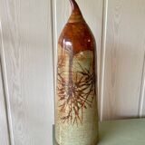 Glazed stoneware wall vase with tree decoration – ca. 1960–1980