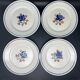 Assiettes plates badinviller vintage roses marine