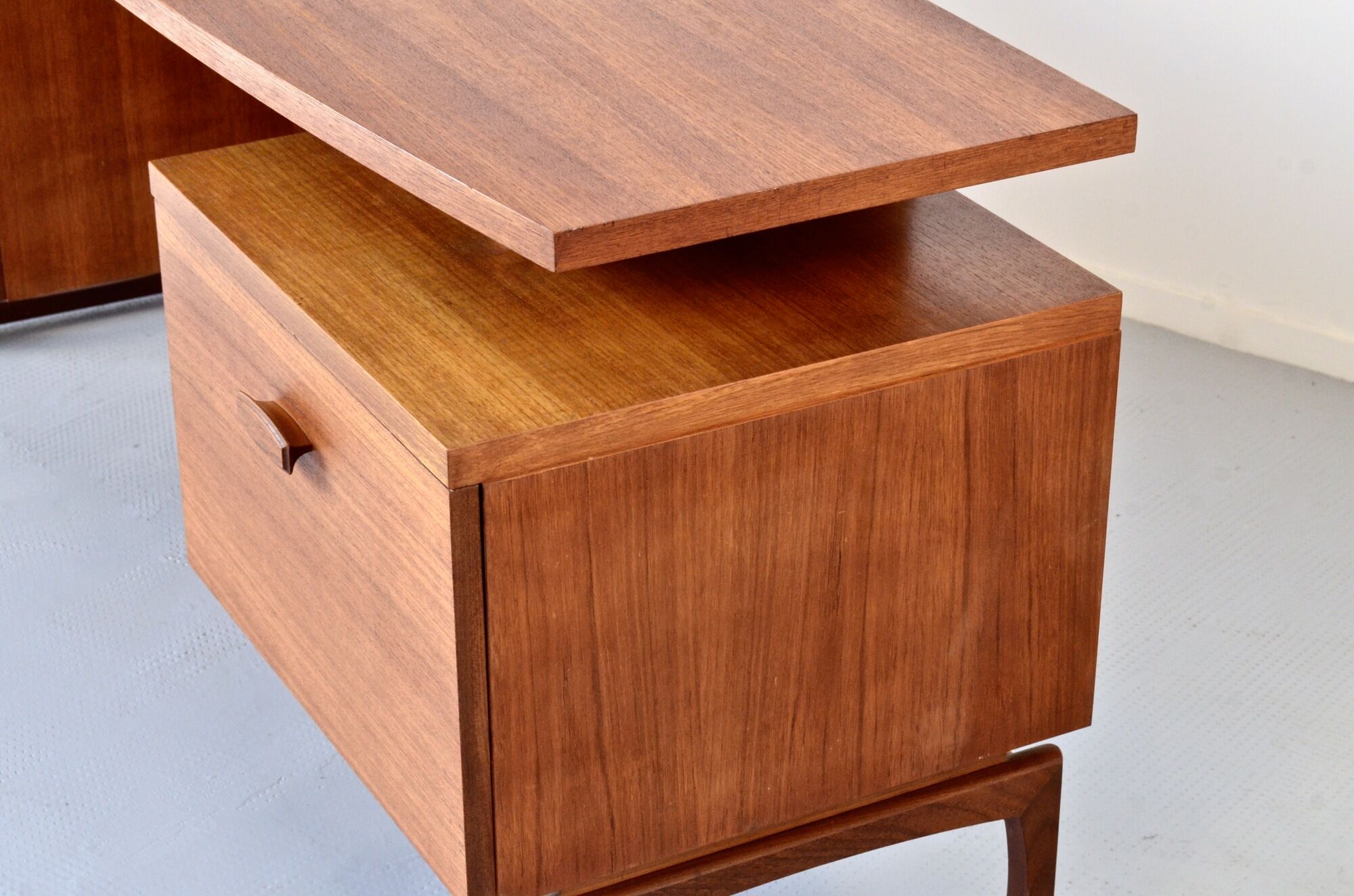 Midcentury G Plan floating top teak desk