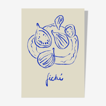 Fig illustration giclee print, 50x70cm