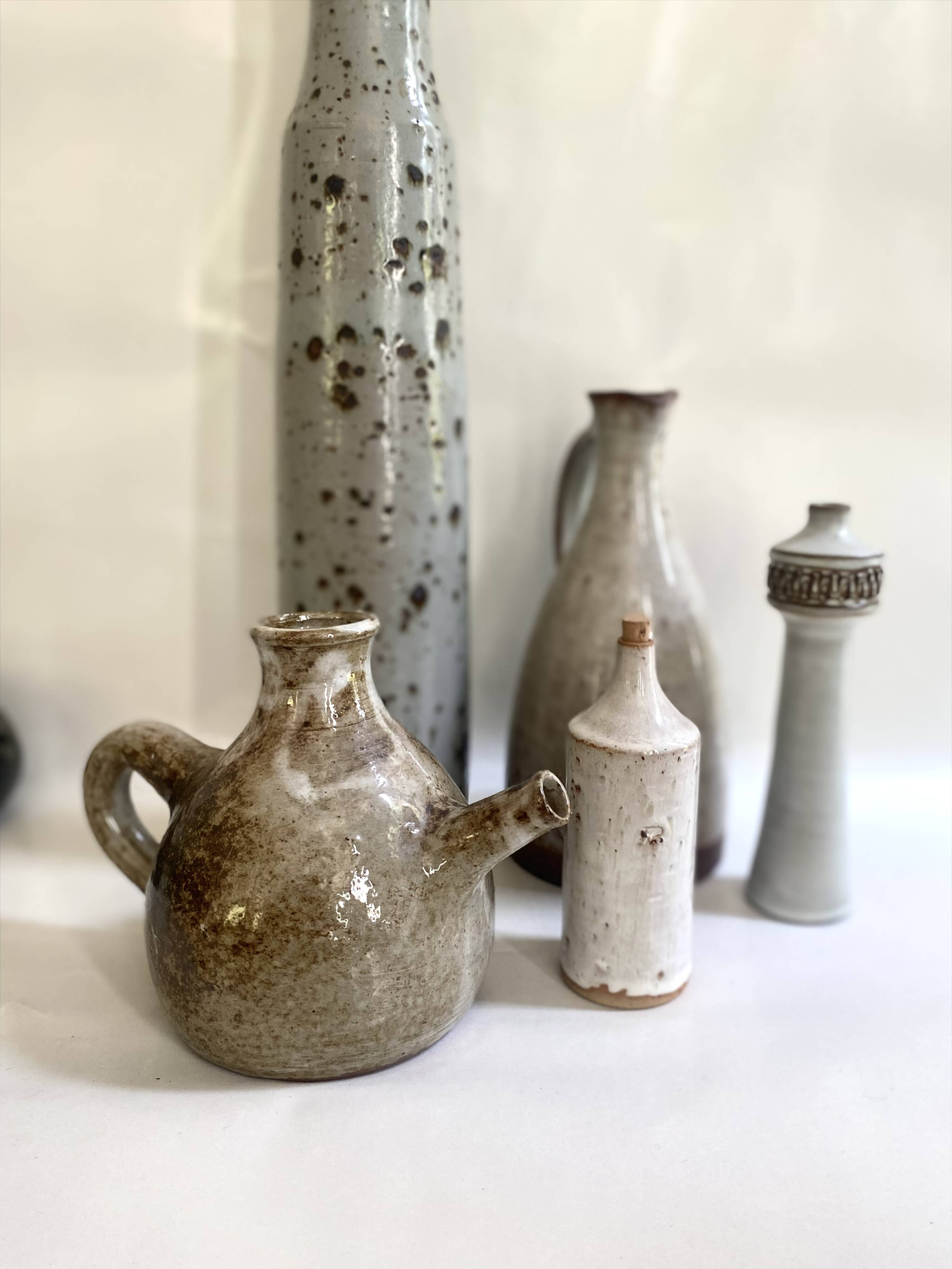 Vase bouteille céramique pyritée 47 cm