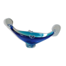 Murano Italy glass gondola-shaped blue ashtray