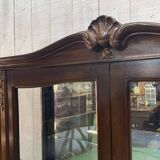 English 2-body mahogany display cabinet from the 70s