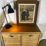 Curtain cabinet raw oak binder