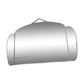 Miroir ancien art deco 63x39cm