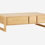 Solid oak coffee table - hana habitat