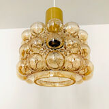 Bubble glass pendant lamp by Helena Tynell for Glashütte Limburg