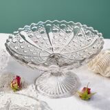 Plat sur piedouche en cristal