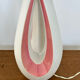 Organic design lamp in white and pink ceramic circa 1950