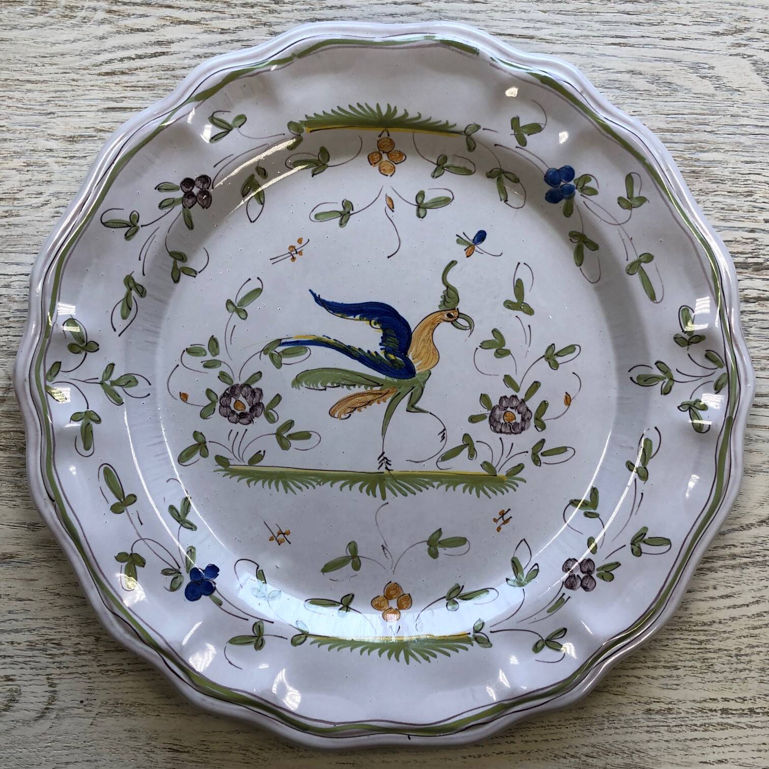 Round dish from moustier - perfect condition