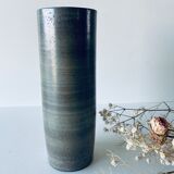 Signed ceramic tubular vase