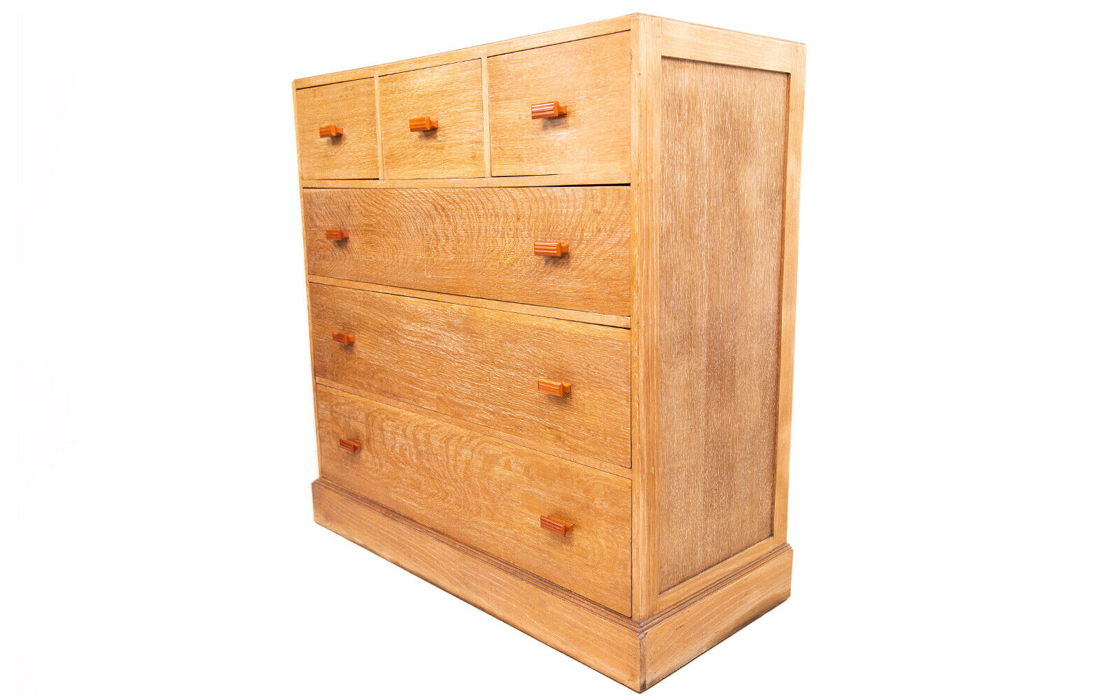 Early 20th Century Limed Oak Heals Style Chest of Drawers