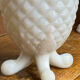 Pineapple bonbonnière in white opaline