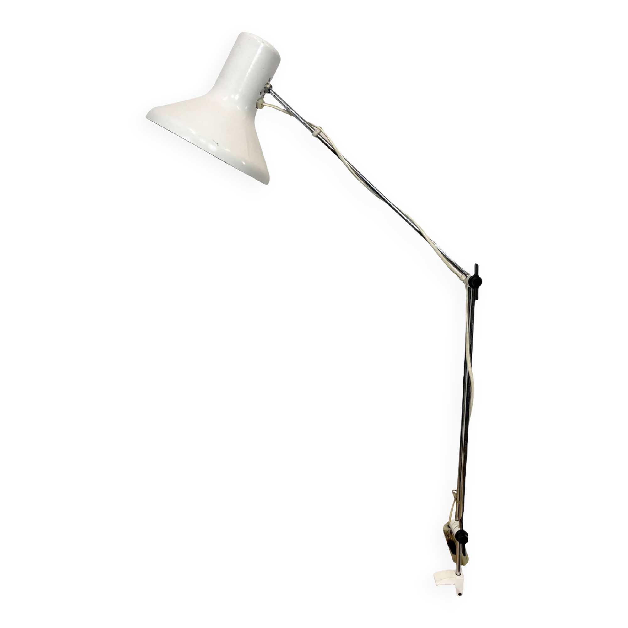 White table lamp by josef hurka for napako, 1960s