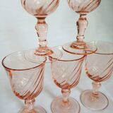 5 verres à shot tourbillonnants Luminarc Rosaline