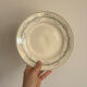 Set of 6 flat plates Longwy Loridan • French earthenware clay