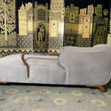 Art Deco era meridian in taupe velvet