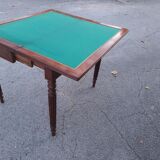 19th century mahogany games table, console