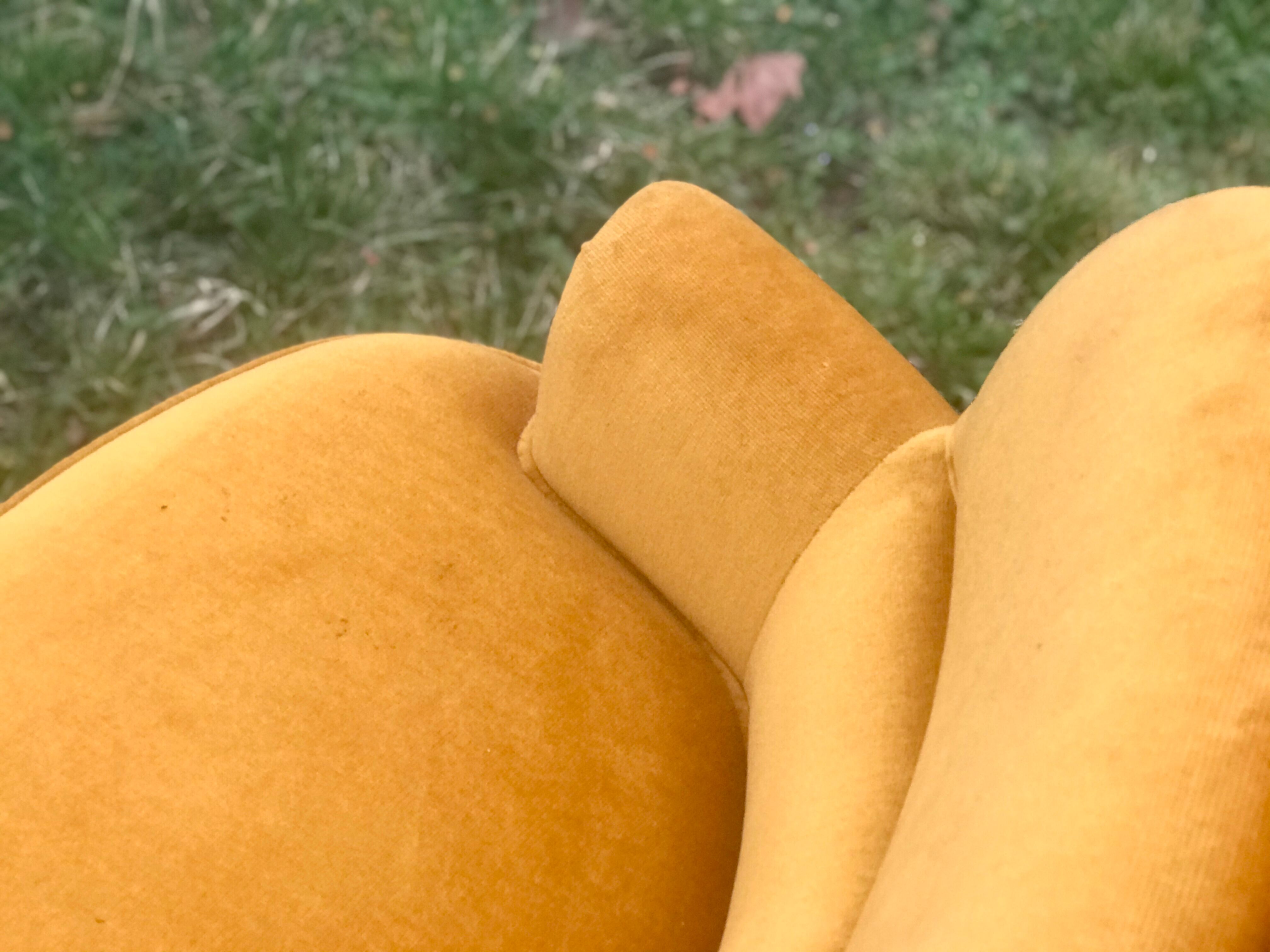 Vintage velvet bench