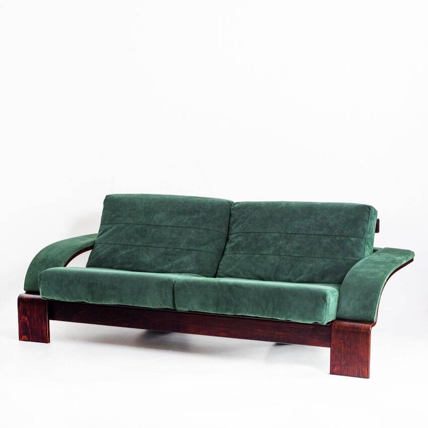 Vintage 3-4 seater canapé in alcantara. Åke Fribyter for Nelo Möbel 90s.