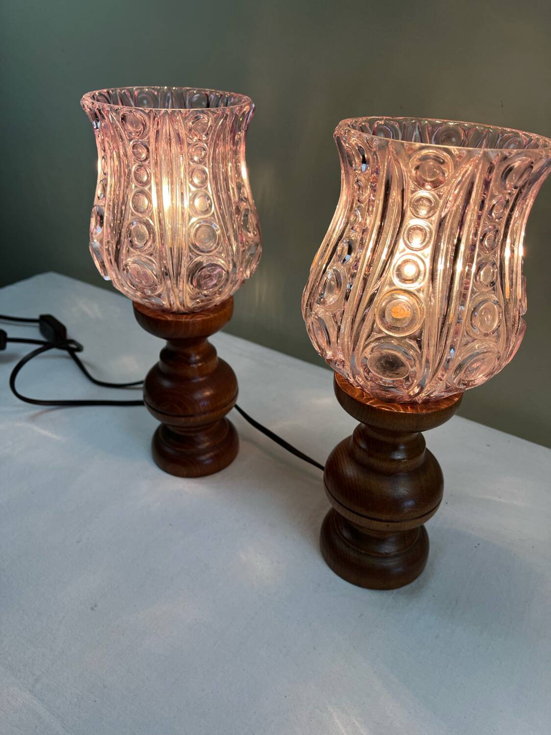 Art Deco bedside lamps