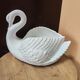 Vintage Italian ceramic swan planter pot