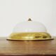 Brass and glass wall lamp or flush light