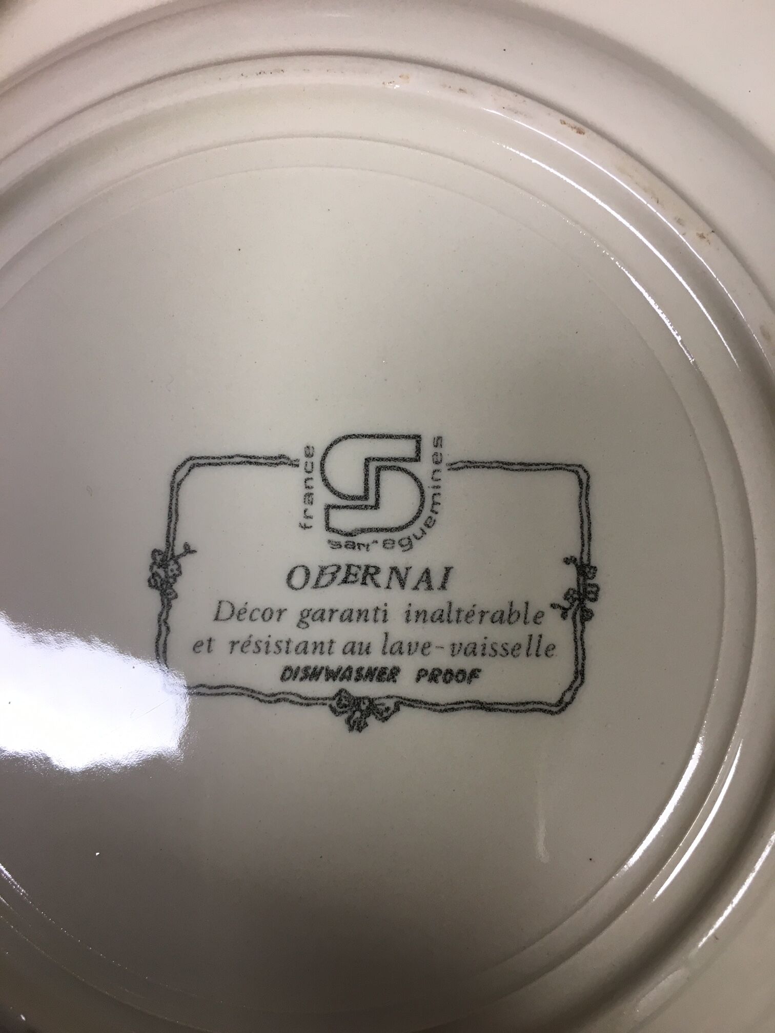 8 dessert plates Obernai Sarreguemines France