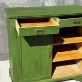 Antique green patinated wooden sideboard – chic country style