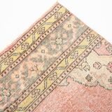 3x12 Soft Pastel Pink Turkish Runner Rug, 85x383Cm SK 5659