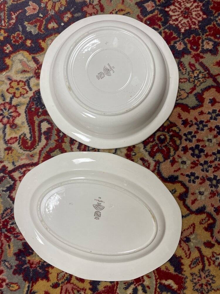 Lot de 2 plats de service Digoin & Sarreguemines Nanteuil