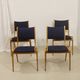 Lot de 4 chaises design scandinave bois courbé année 60.