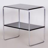 Black Bauhaus Side table - 1930s Czechia