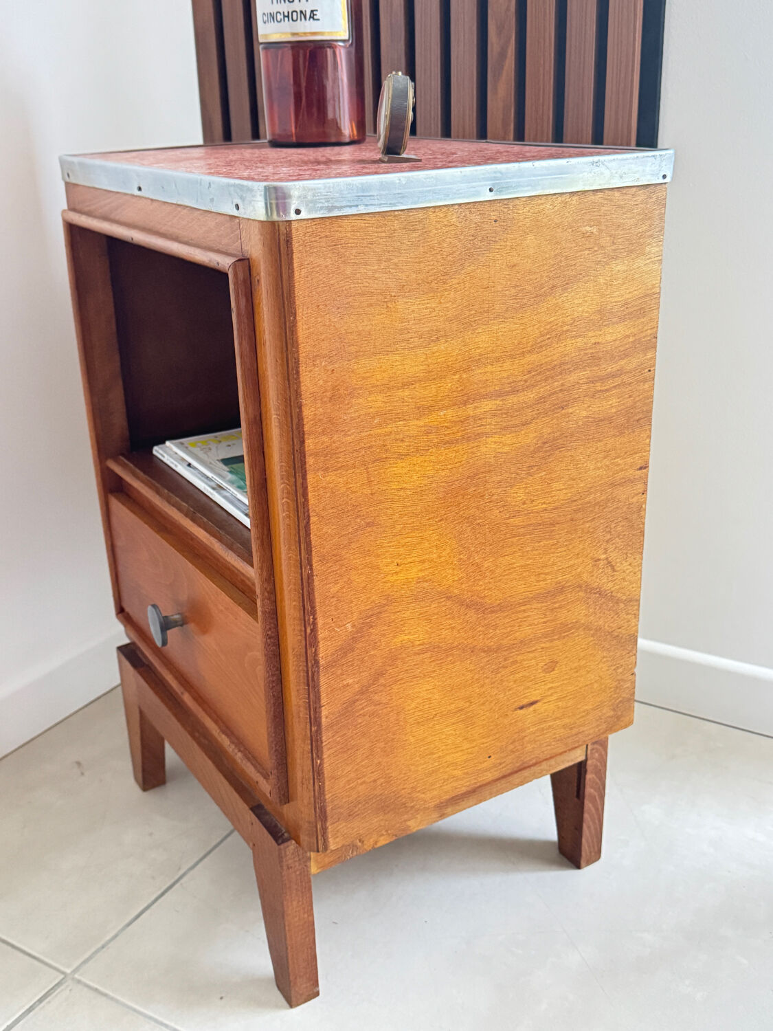 Antique vintage bedside table