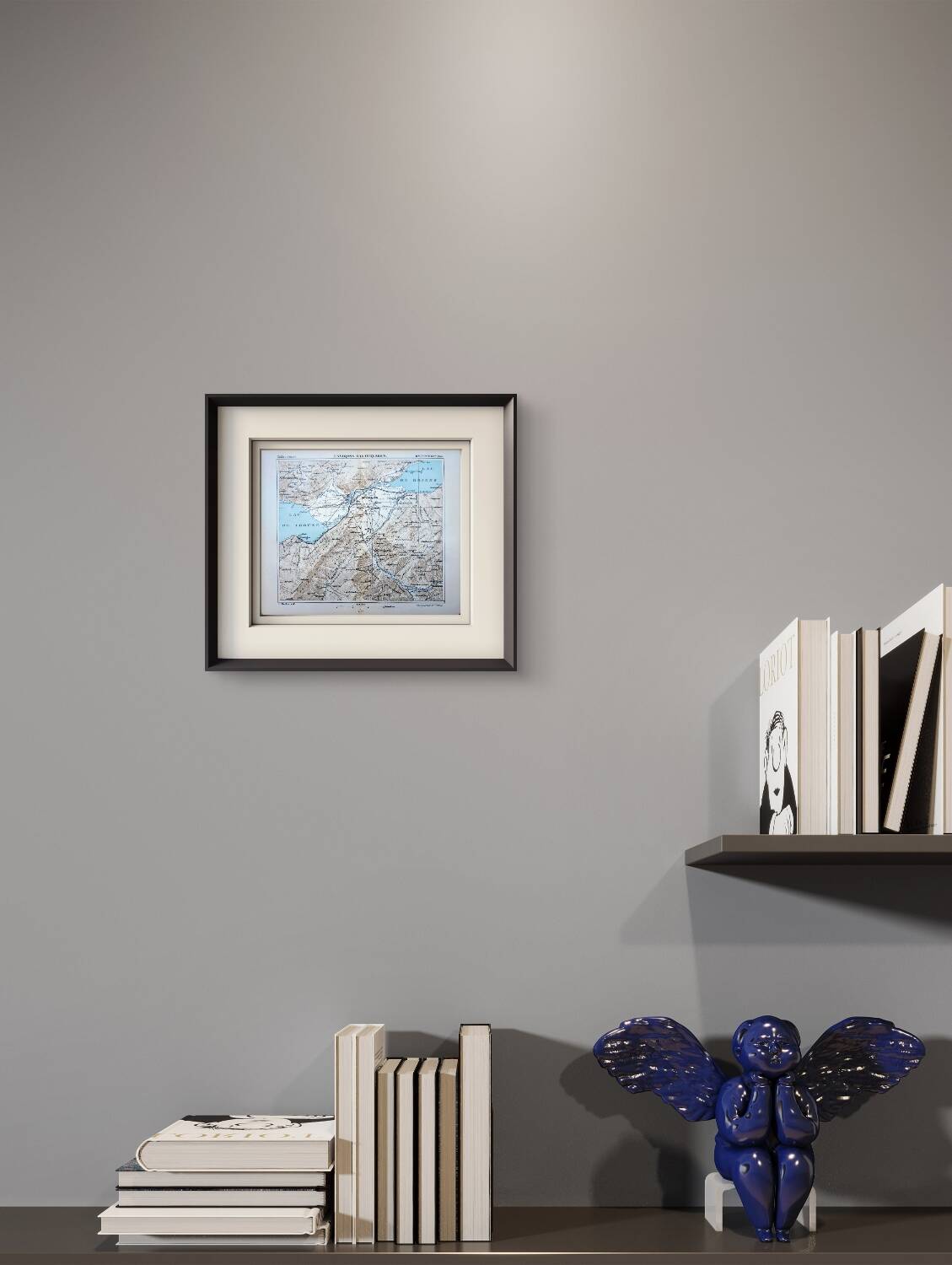 Printed in 1844, the surroundings of Interlaken, Switzerland.