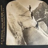 Old photography stereo, stereograph, luxury albumine 1903 Savoy Alps, Switzerland