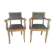 Pair Chair bridge.  Chocolate and beige velvet. Year 30