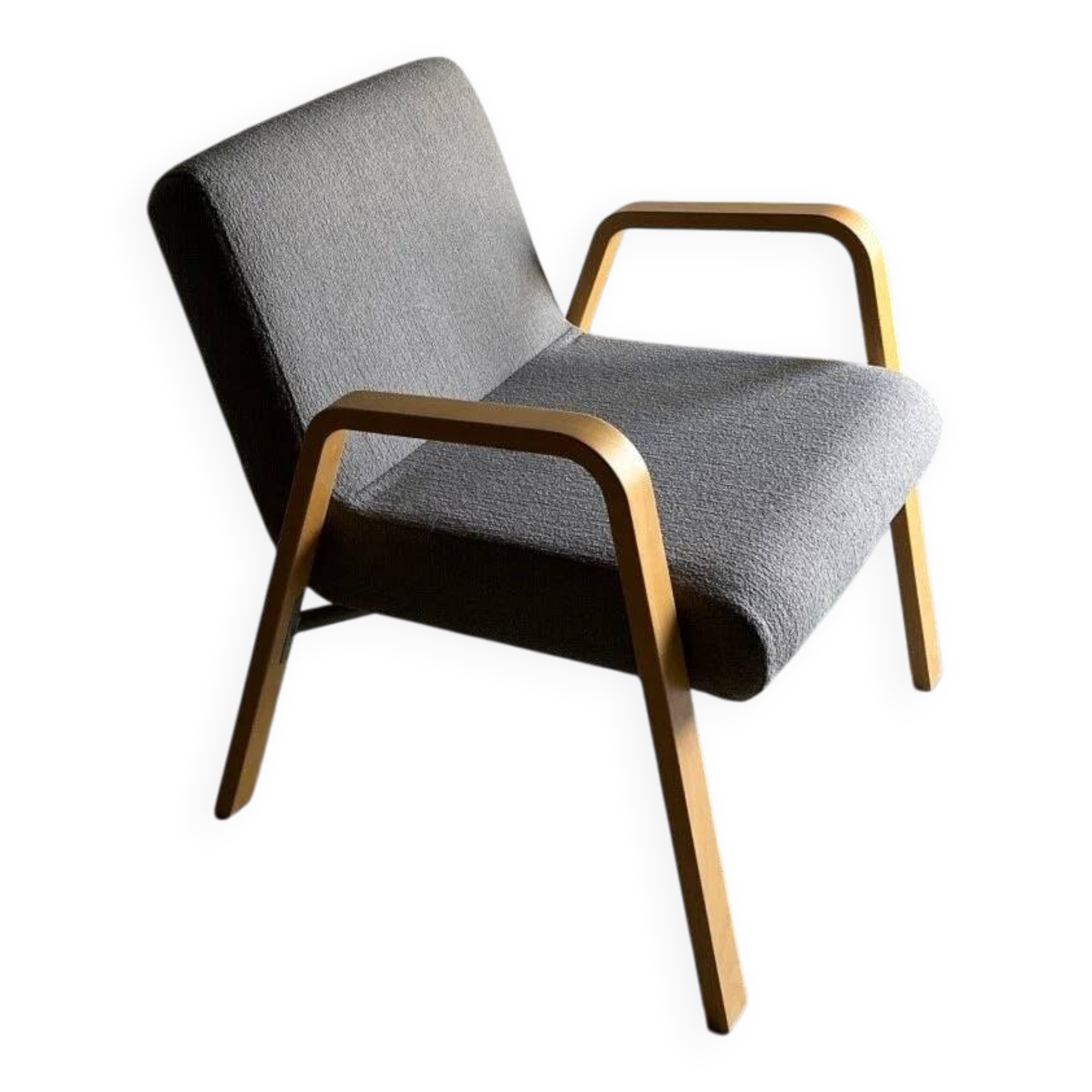 Scandinavian gray easy chair | 1980s