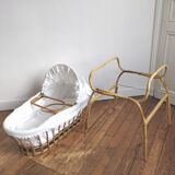 Rattan couffin on stand