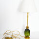 Pineapple lamp brass glass 60s