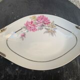 Porcelain serving dish pattern art deco peonies
