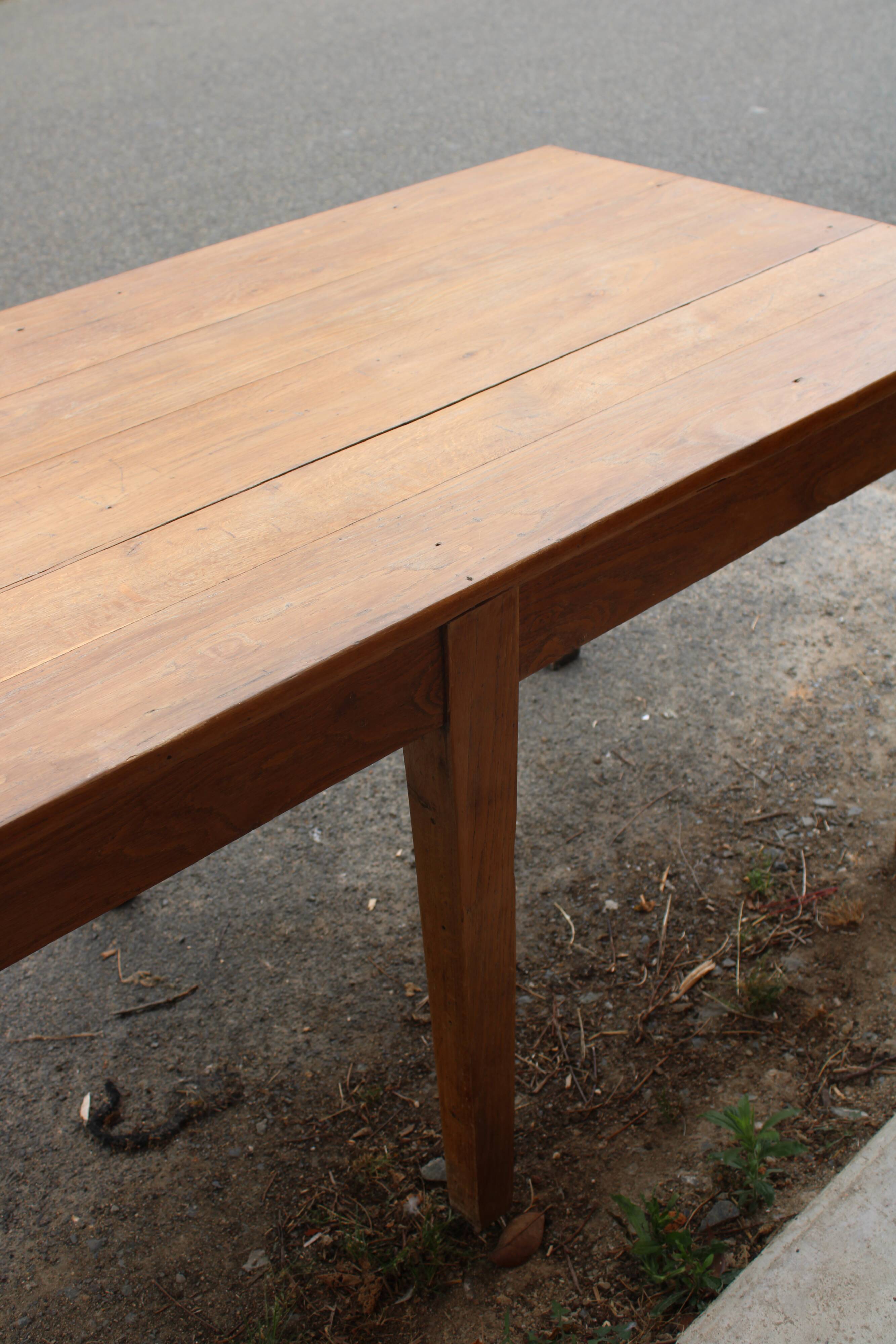 Table de ferme en chêne pour 6 personnes