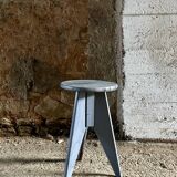 Tabouret en bois vintage de style rustique