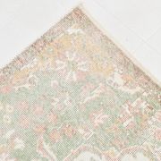 Tapis vintage à motif floral oriental beige et crème 6x11, 189x329 cm