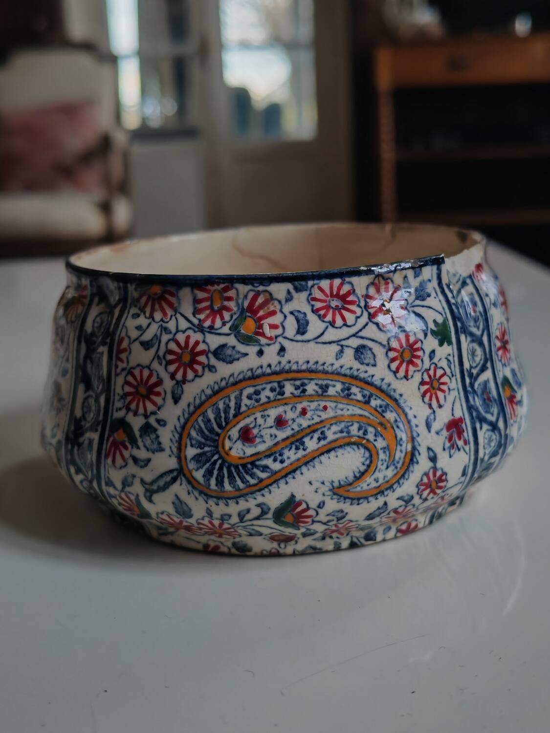 Gien 19th century cashmere bowl