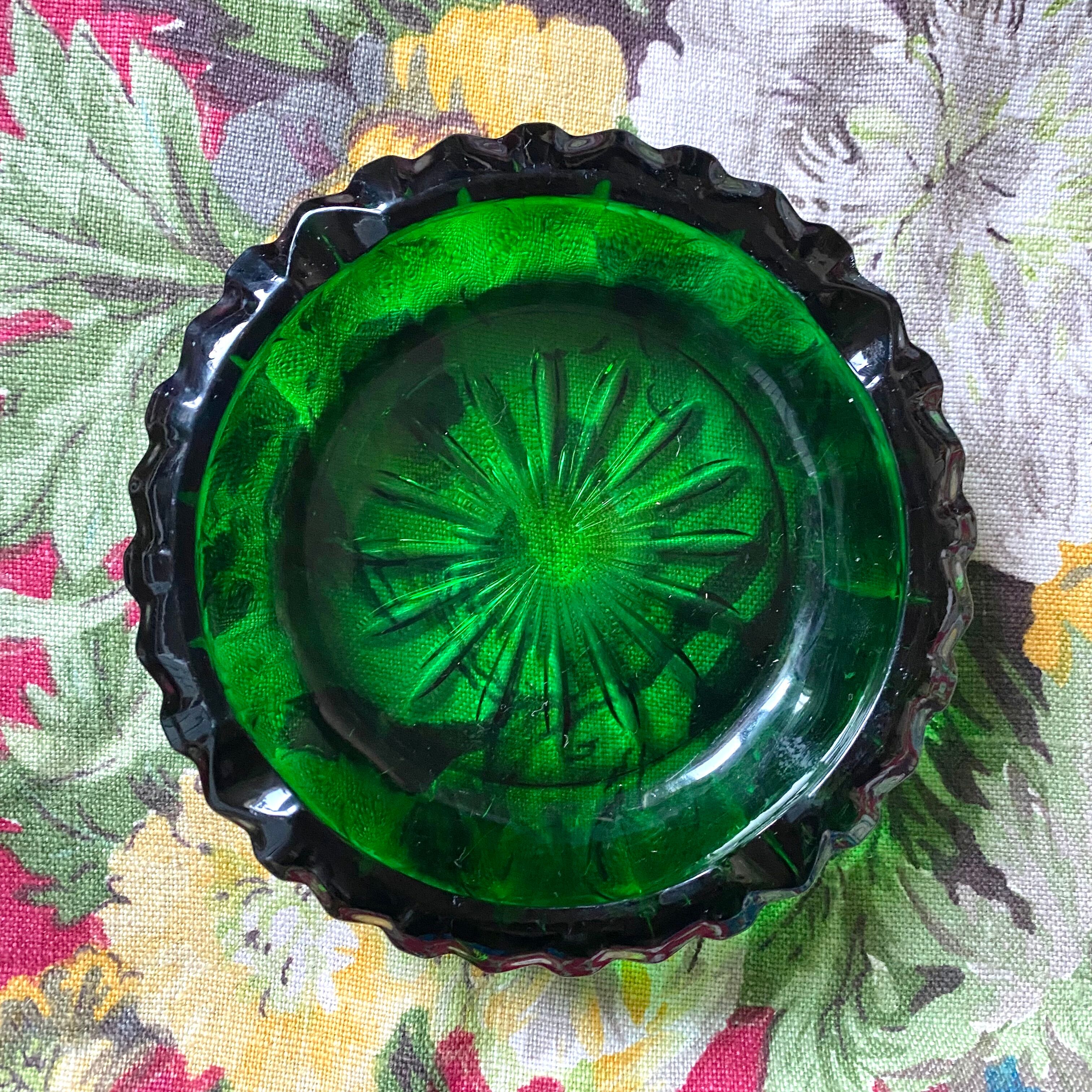 Vintage glass ashtray