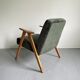 Restored Vintage Mid Century Modern Armchair, Forest Green Lounge Chair